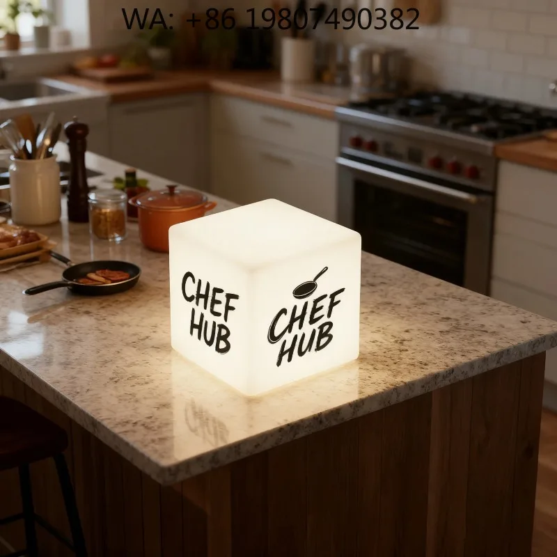 Eco-Friendly Waterproof Rechargeable LED Cube Chair PE Luminous Furniture Set for Outdoor Mall Home Bar Garden Pool Decor