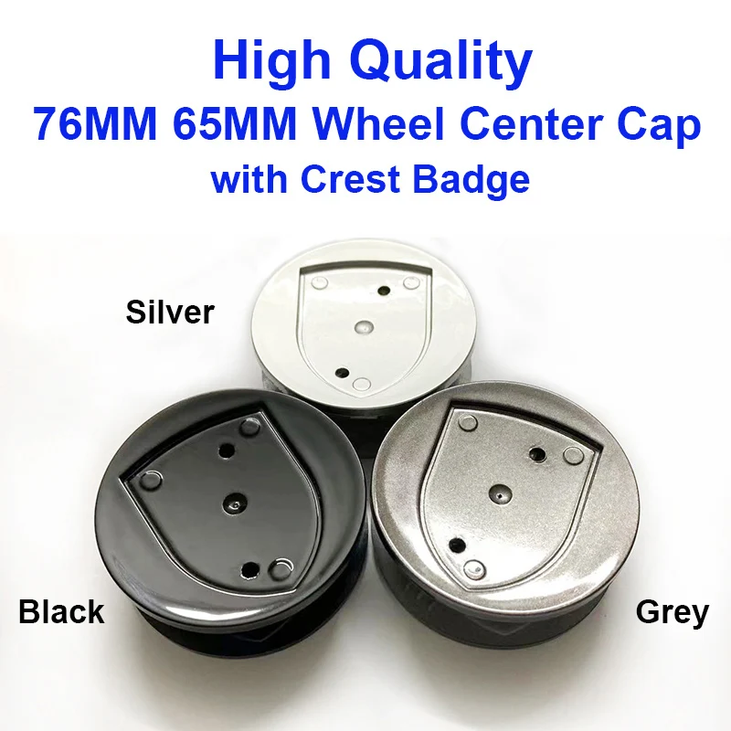 High quality 4pcs 76MM 65MM Shield Crest Wheel Center Hub Cap Dust Cover Badge Wheel Rims Emblem Brand Logo for GTS Car Styling