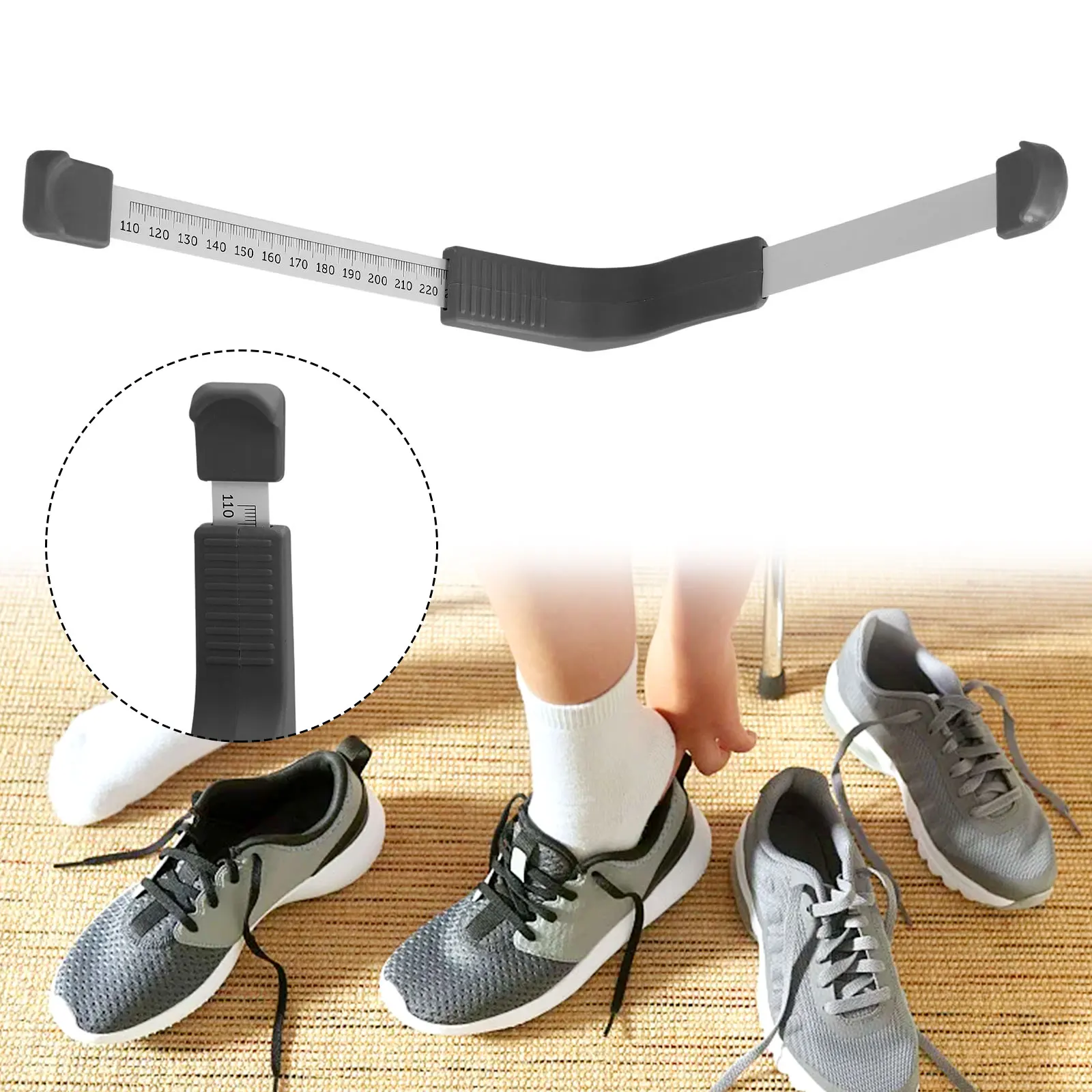 Portable Foot Measuring Device Telescopic 110 320mm Shoe Size Ruler Tool for Accurate Adult and Kids Measurement