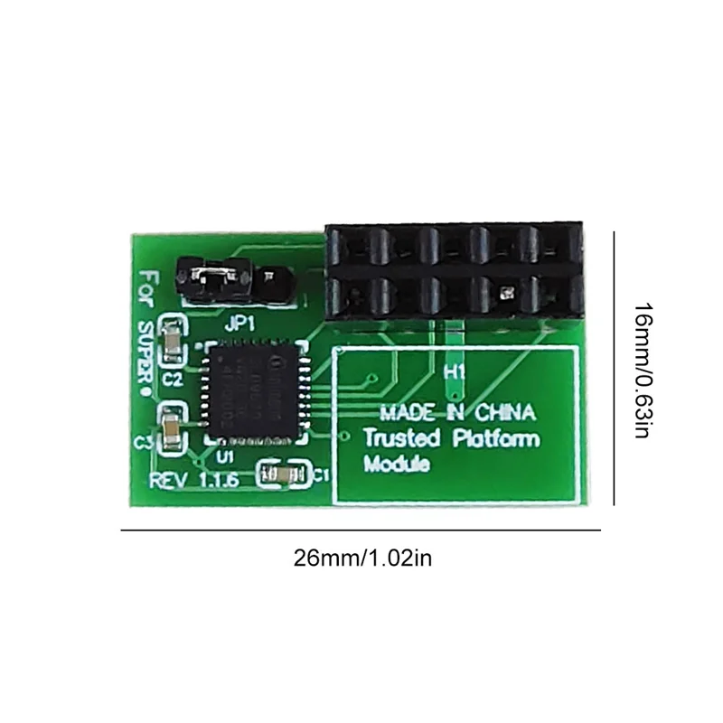 PHILE-10Pin SPI TPM 2.0 Modulo Piattaforma Trusted TPM 2.0 Modulo Piattaforma Trusted Orizzontale Per Supermicro-AOM-TPM-