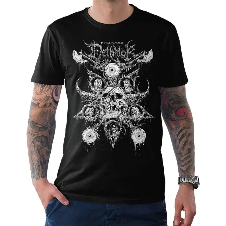 Metalocalypse-男性と女性のためのTシャツ,大きいサイズ