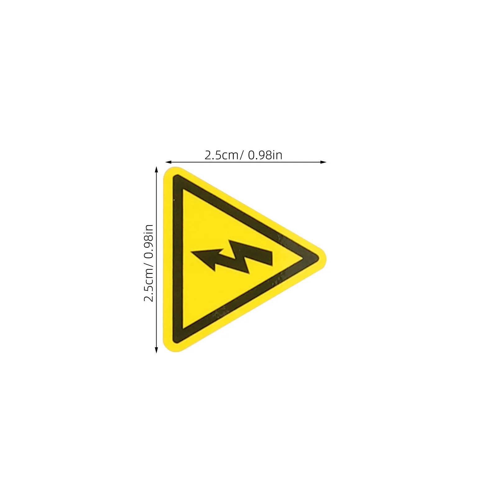 400pcs Triangle Electric Warning Labels Self Adhesive Yellow Caution Stickers Safety Decals Waterproof Durable For Indoor