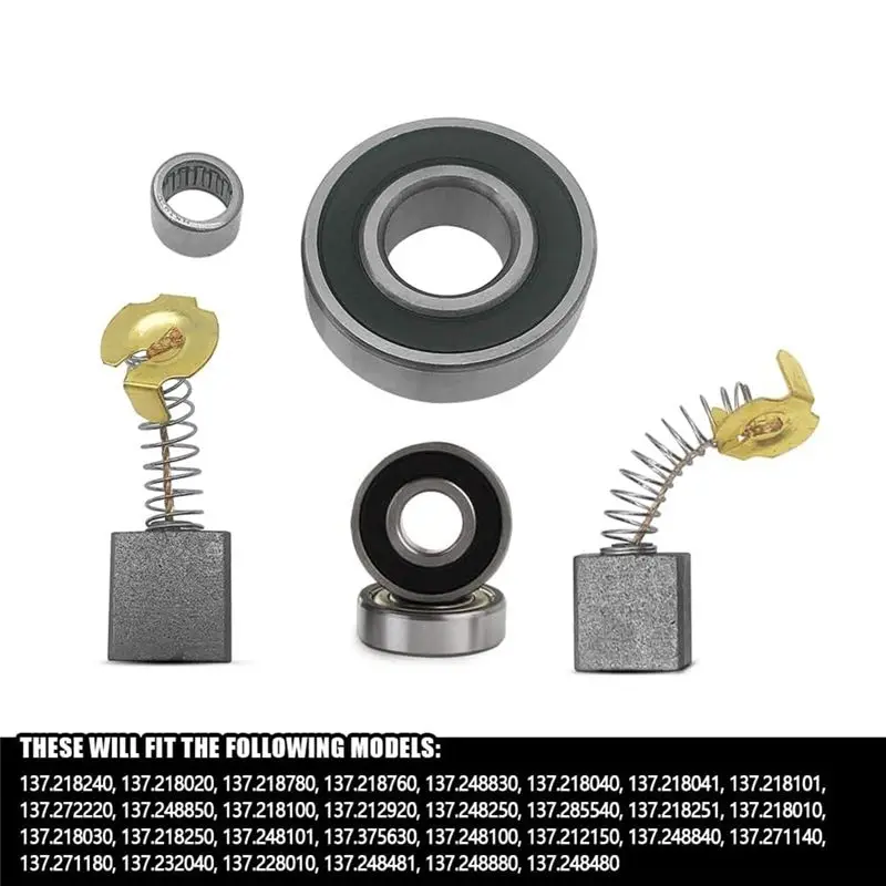 ABVC Table Saw Motor Motor Armature Carbon Brush Bearing For Sears RM870 RM871 RM872 Table Saw Motor For 137.Xxxxxx Motorized Ta