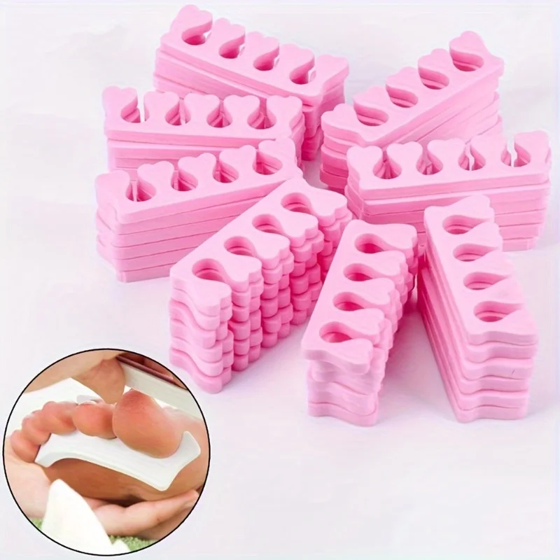 50PCS Nail Art Toe Separators Fingers Foots Sponge Soft UV Gel Polish Beauty Tools Manicure Pedicure Pack Nail Kits