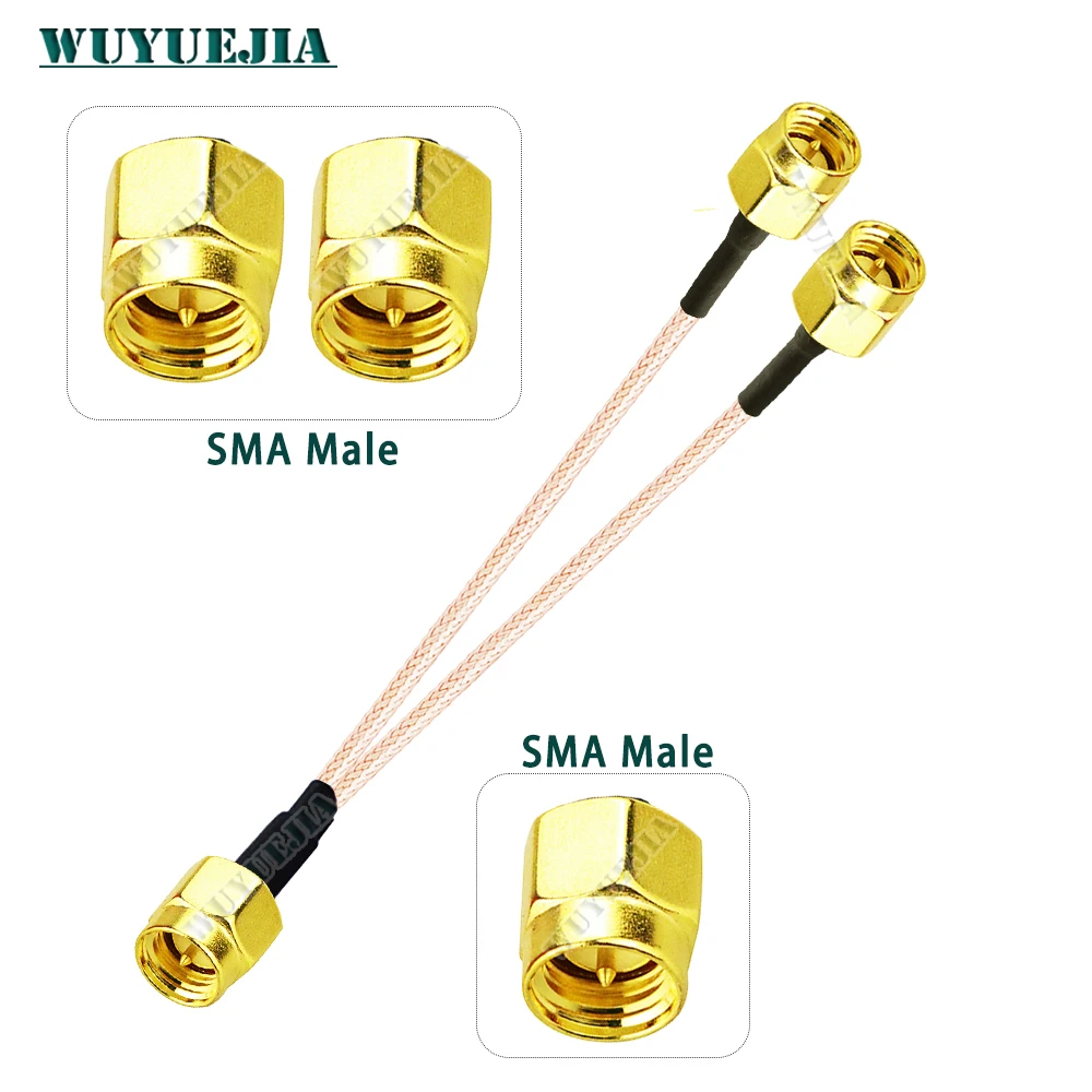 SMA 수-듀얼 SMA 암 커넥터 분배기 결합기, 4G 안테나 익스텐션 코드, RF 동축 피그테일 케이블, 모뎀 라우터용, 1-2
