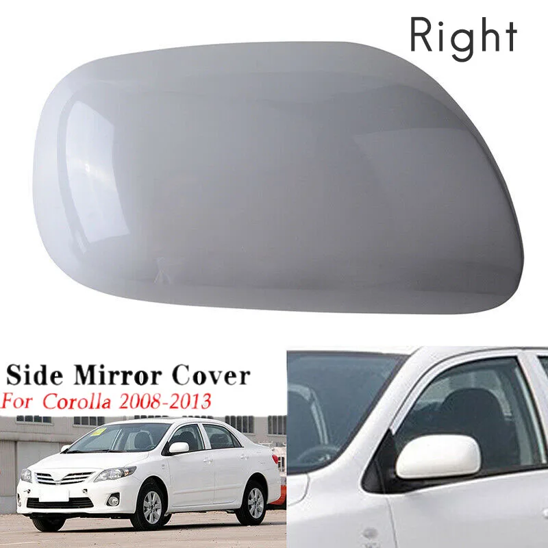 1pair Car Rearview Mirror Cover Side Mirror Cap for Toyota Corolla 2007 - 2013 87915-02910 87945-02910 Right+Left