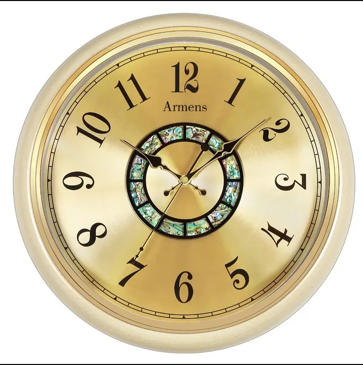 

Modern Style Quartz Clock ceramic Material wall clock luxury decor Metal and for Living Room designer wall clock