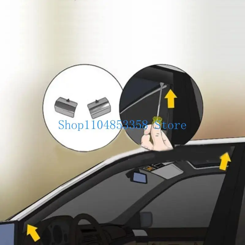 652F Wind Rain Deflector Channel Clips Stainless Steel Clips Car Wind Deflector Clips