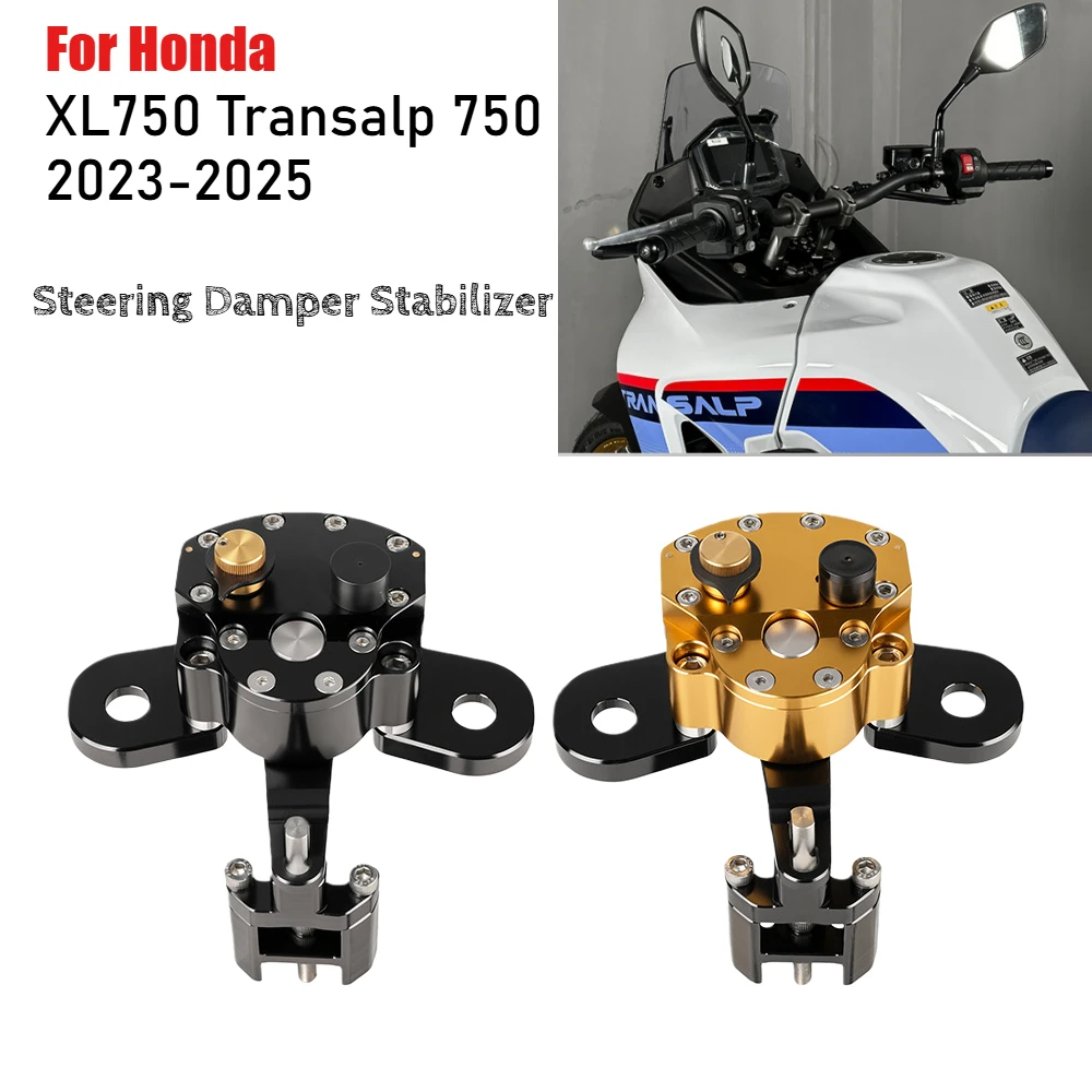 Motorcycle Reversed Steering Damper Stabilizer Shock Absorber Kit For Hon da XL750 Transalp 2023-2025