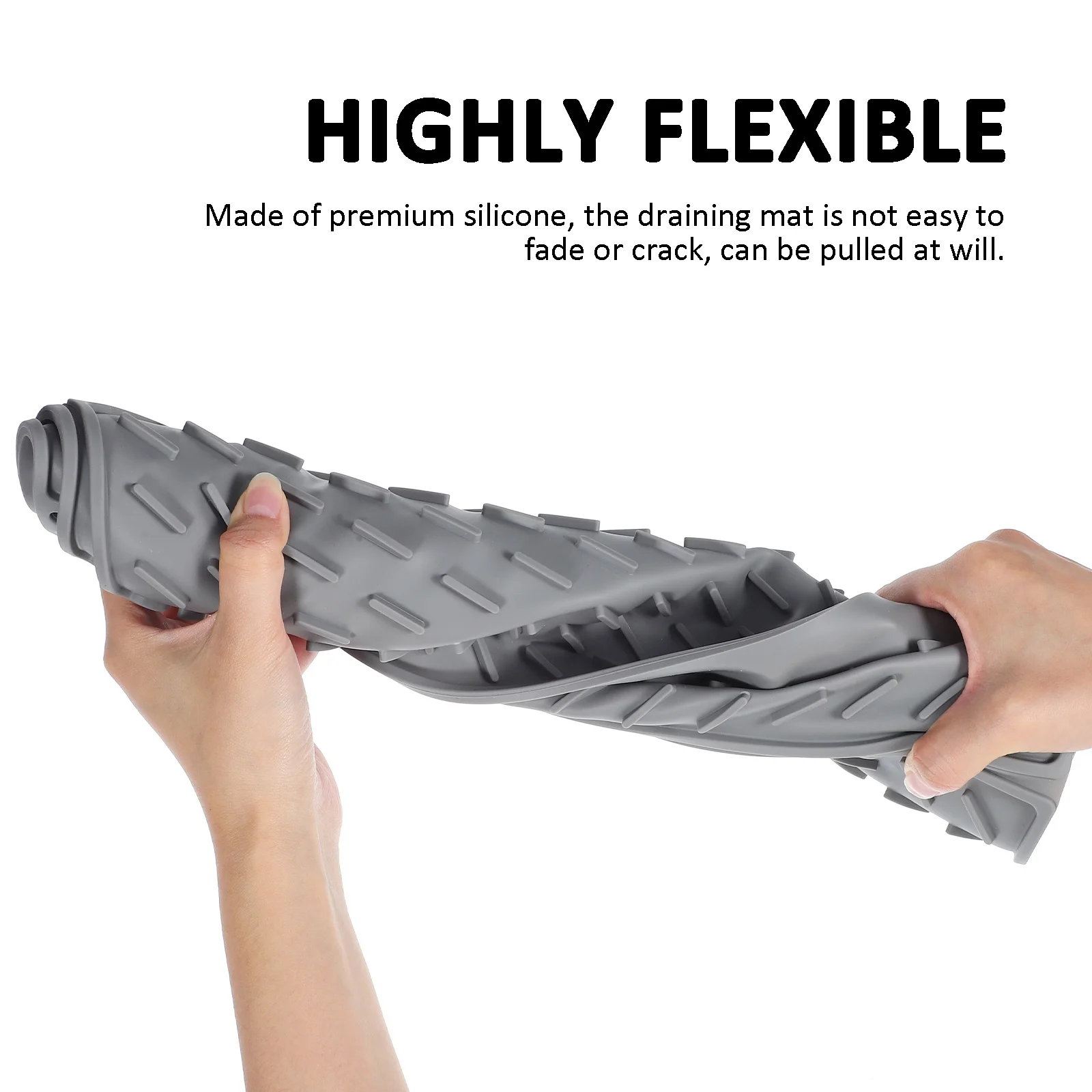 

Silicone Dish Drying Mat Flexible Kitchen Drainer Pad Foldable Countertop Protector Easy Clean Heat Resistant Non Slip