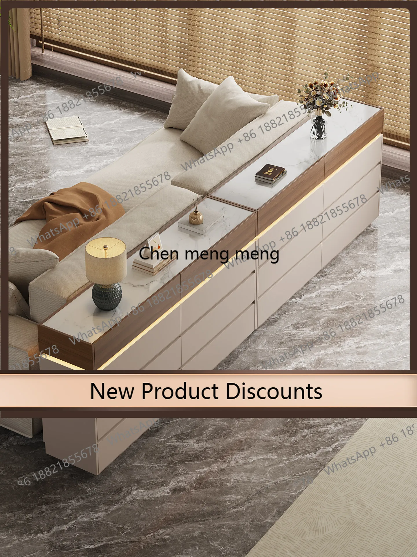 

z10Italian-style bedroom ultra-thin bucket cabinet 35cm bedside storage light luxury master bedroom wall eight-bucket cabinet
