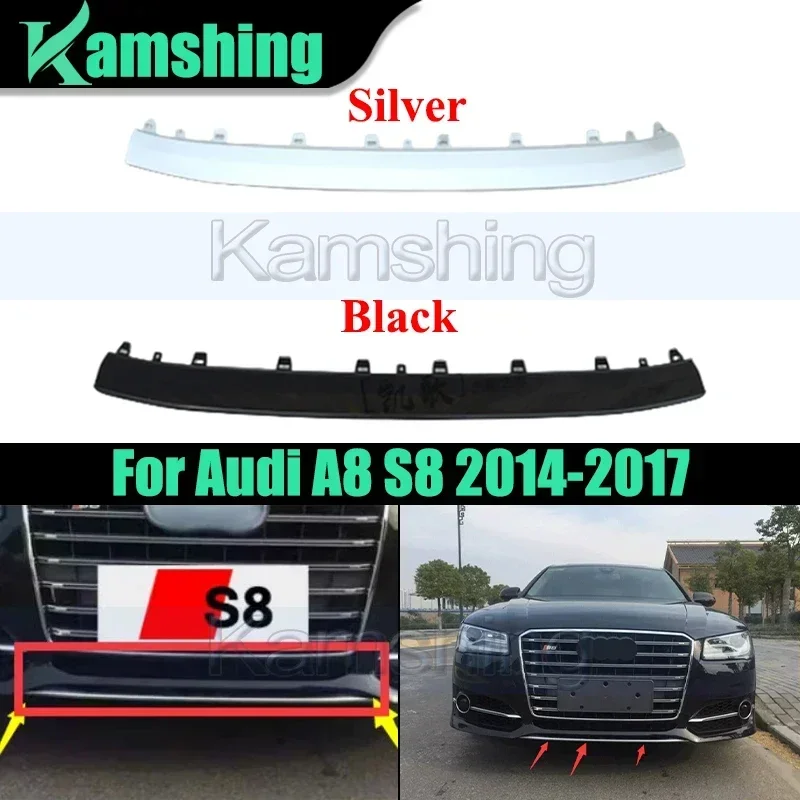 Car Front Bumper Lower Spoiler Lower Diffuser Lip For Audi A8 S8 2014 2015 2016 2017 4H0807110