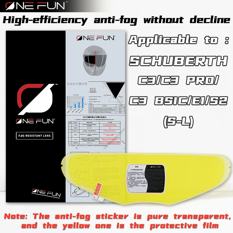 for Schuberth C3 C4 C5 S2 S3 E1 E2 PRO BSIC CARBON C3/C4/C5 PRO/ C3 BSIC Helmet Anti Fog Film Sticker Snap On
