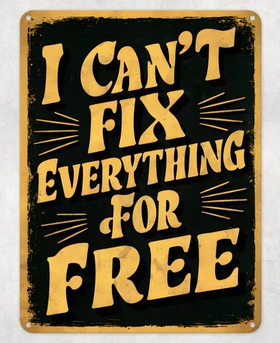 I Can't Fix Everything DIY Metal Poster Wall Tin Sign Man Cave Shed Home Plaque --Tin Sign