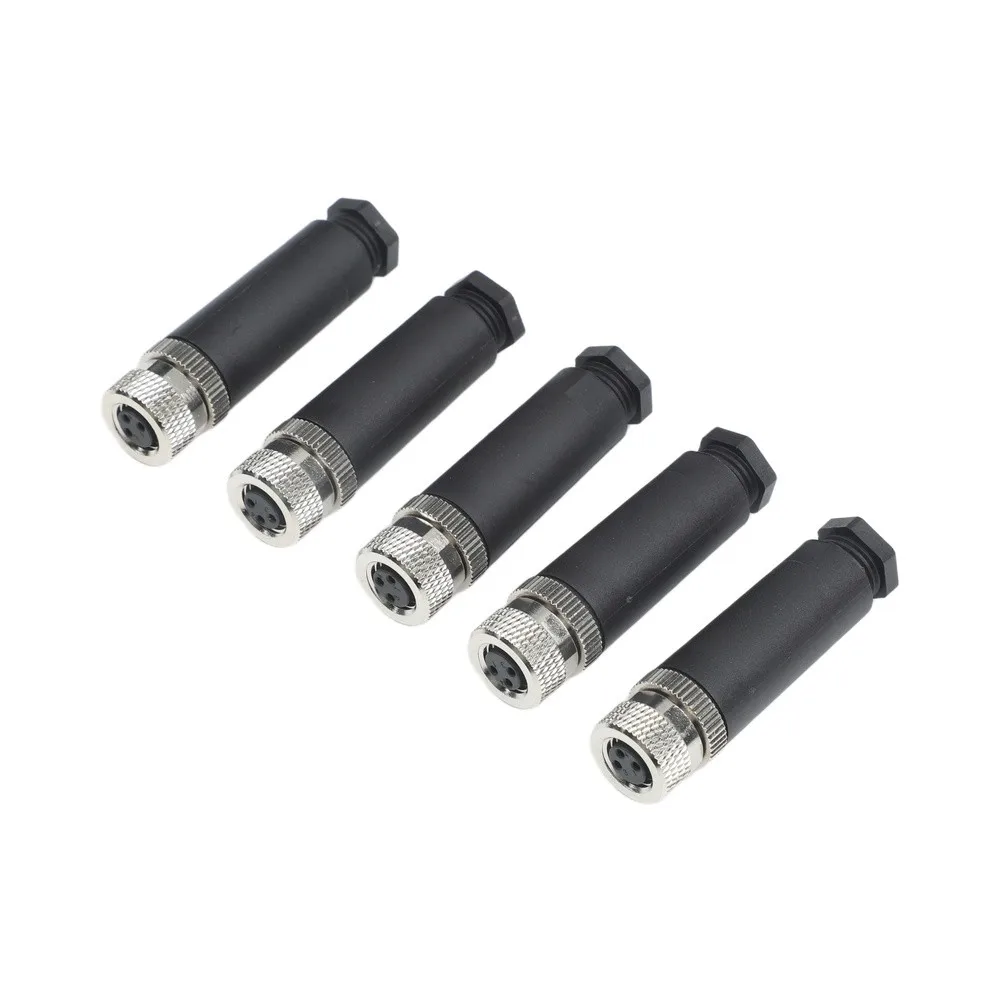 5pcs M8 34 Pin Female Aviation Connectors for For industrial Automation Featuring IP67 Waterproof and Screw Type Assembly Design 4