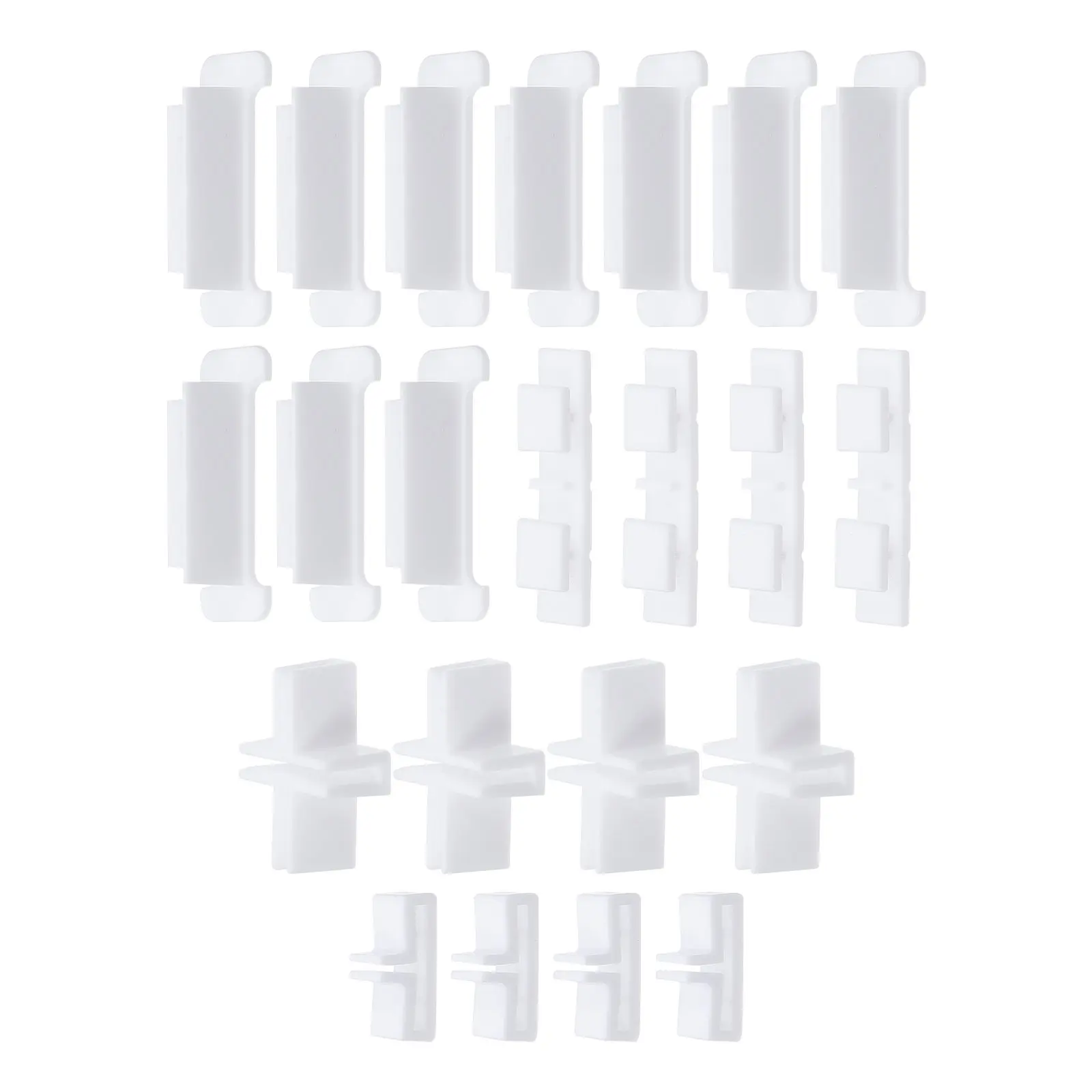 22Pcs Drawer Divider Clips Plastic Fixing Clamps Adjustable Separator Connectors for Kitchen Office Closet Cabinet Organizer