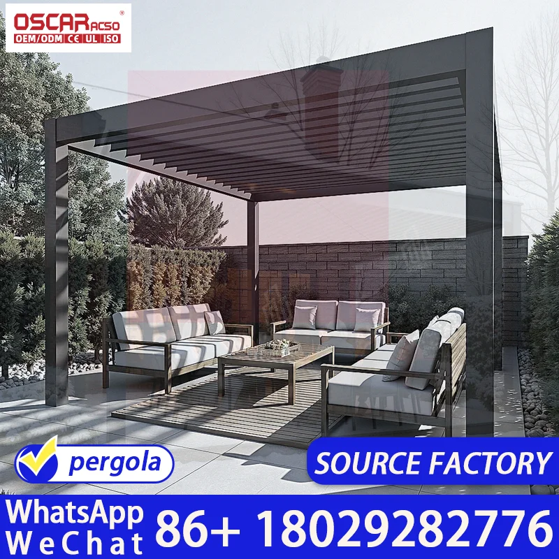 Hot Sale Modern Aluminum Sunroom Outdoor Car Parking Waterproof Structure pergola