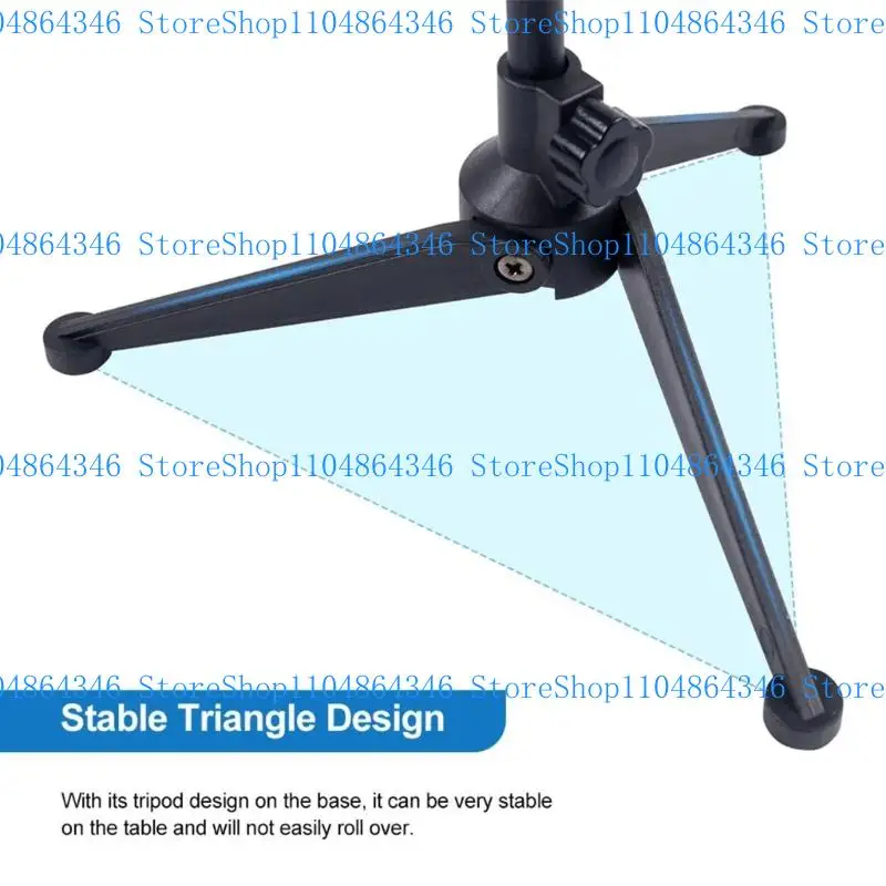 5asd Adjustable Mic Holder For Podcasts Streaming Stable Desktop Tripod Stand Portable Design Durability Plastic Metal Frame