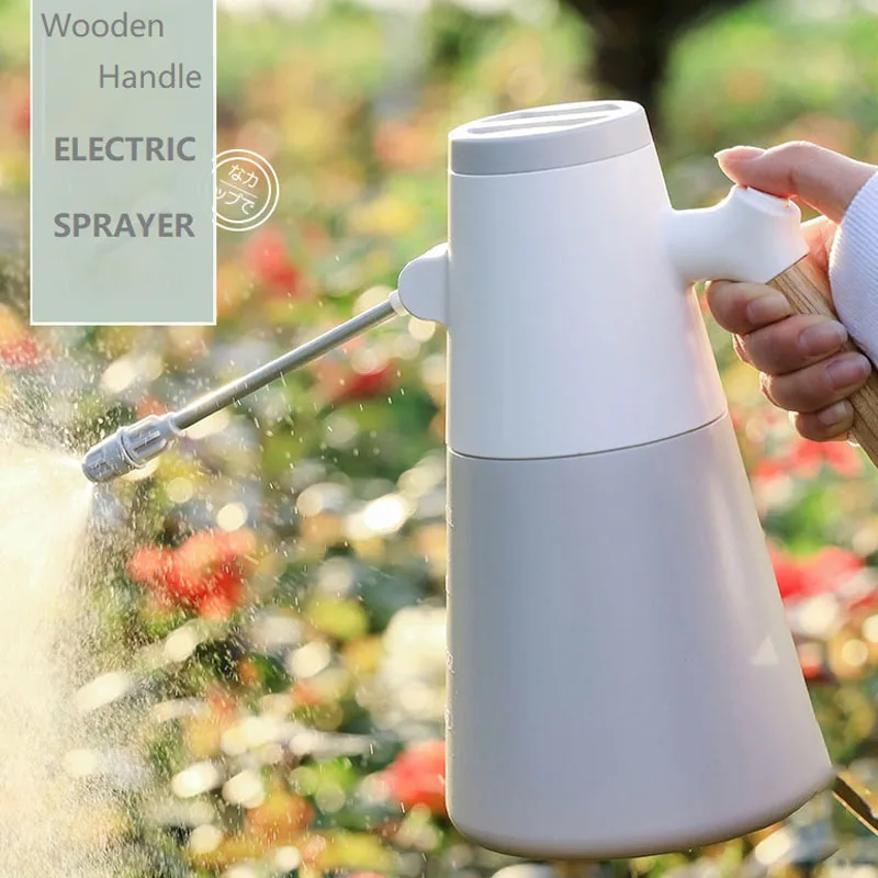 

Japanese Electric Sprayer Wood Grain Gardening Household Intelligent High Pressure Watering Can Watering Flowers Large Capacity