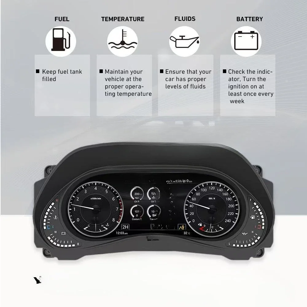 It is suitable for Nissan Patrol Y62 Infiniti QX series modification and upgrade full LCD instrument 12.3 inches