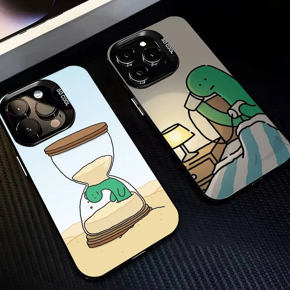 

Epc Cute J-JOGUMAN Phone Case For iPhone17,16,15,14,13,12,11,Pro,MAX Gray Matte Silicone Black Cover