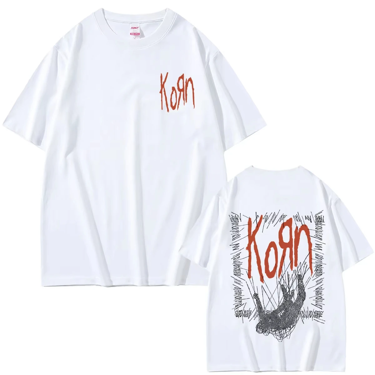 Summer Soft Cotton Casual Top, Vintage Alternative Metal Streetwear Unisex T-Shirt Featuring Rock Band Korn The Nothing T-shirt