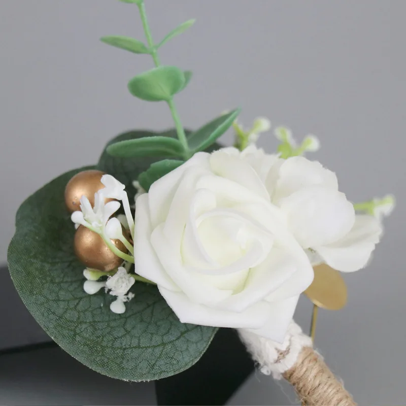 Corsage de Pulso, Floresta Casamento, Noiva Noivo, Noiva, Dama de honra, Dama de honra, Bordado, Conferência, Simulação