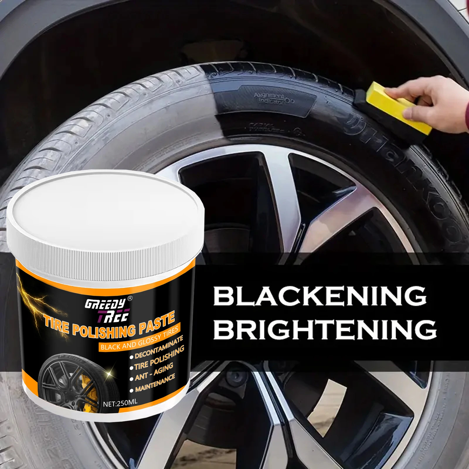 Dark Color Enhancement Tire Wax Durability Brightening Paste Recovery Black Anti-Cracking Aging Protection for Tires