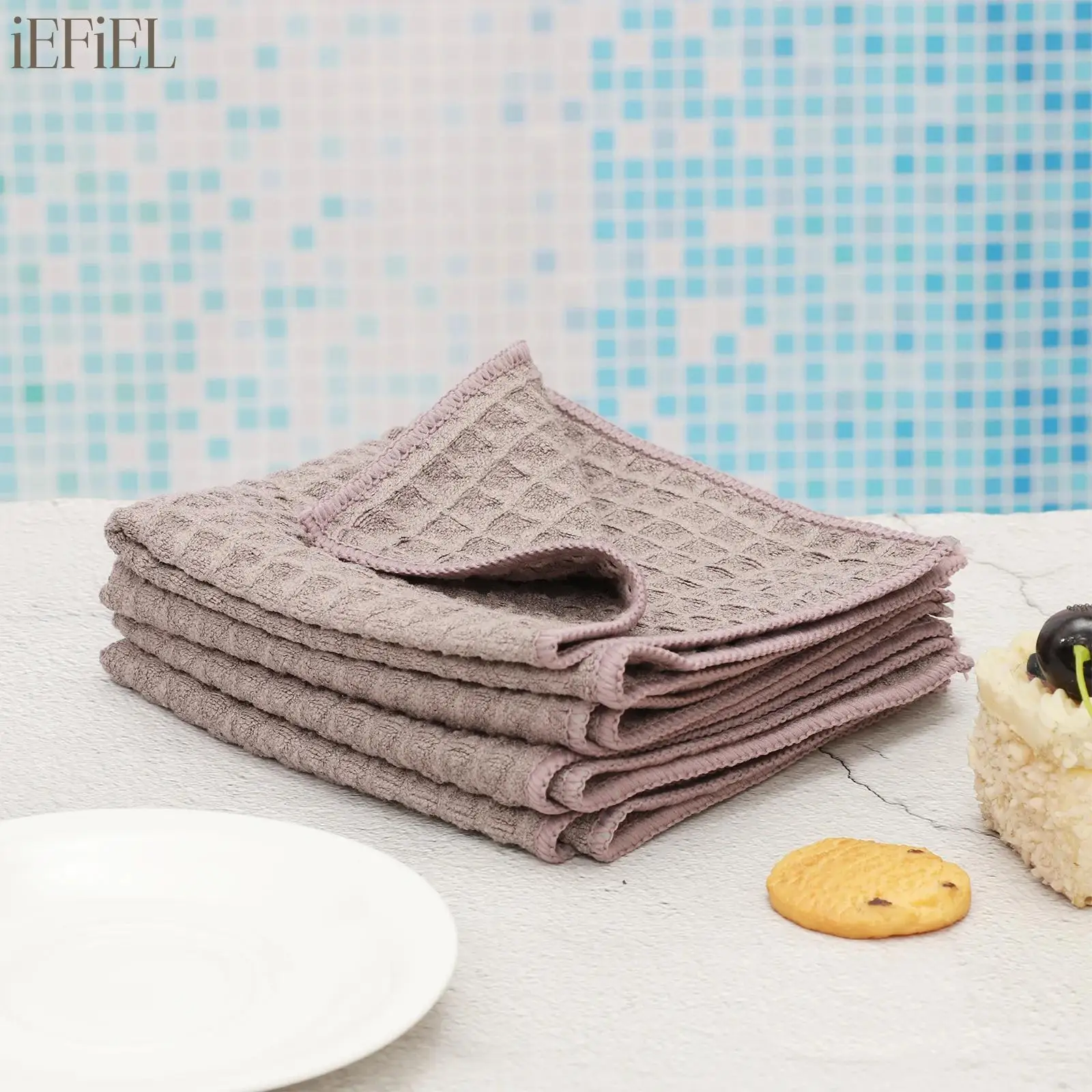 

4Pcs Microfiber Barista Cleaning Towels Coffee Cleaning Cloths Espresso Machine Coffee Bar Countertop Soft Absorbent Dishcloth