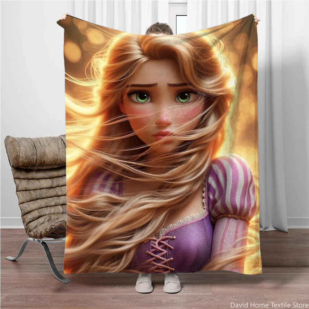 Disney Tangled Rapunzel Princess Flannel Blanket.Four Seasons Blanket. for Sofa, Beds, Living Room, Travel Picnic Blanket Gifts