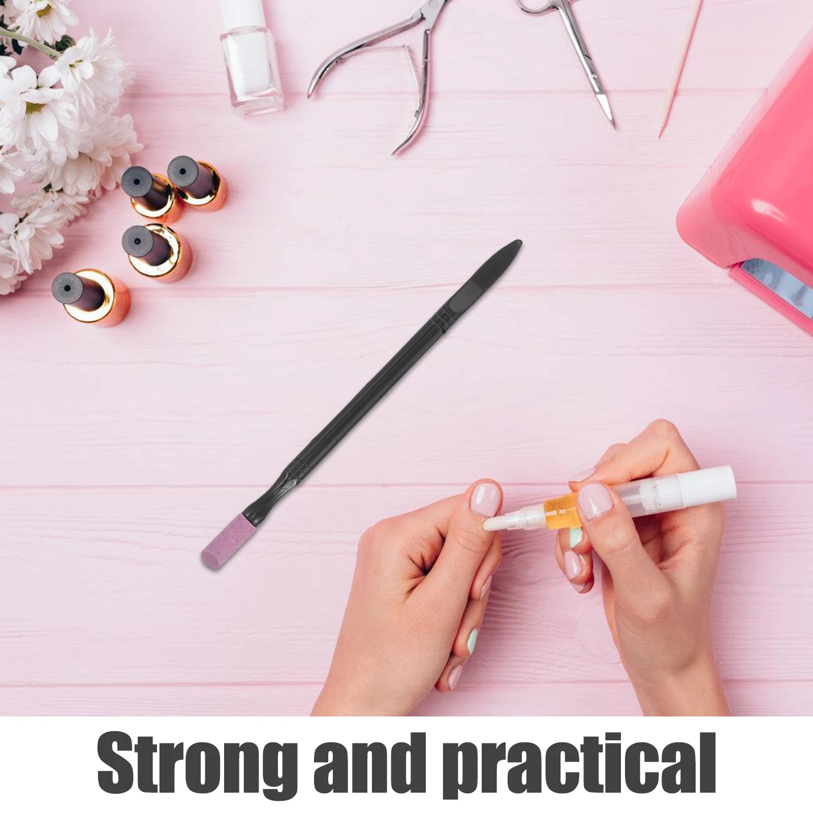 

5 Pcs File Pen Quartz Sanding Dead Skin Removal Tool Dual Head Manicure Polisher Foot Buffer Accessories Nail Sculpting Tool