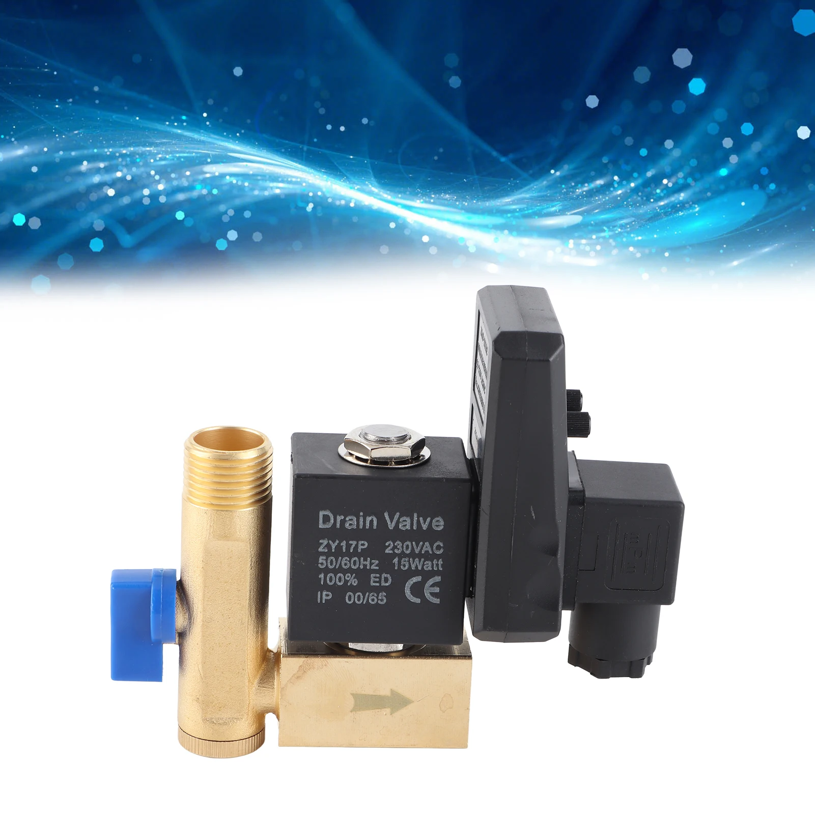 G1/2 DN15 Automatic Electronic Timed Drain Valve for Air Compressor Condensate Management Electronic Drain Valve