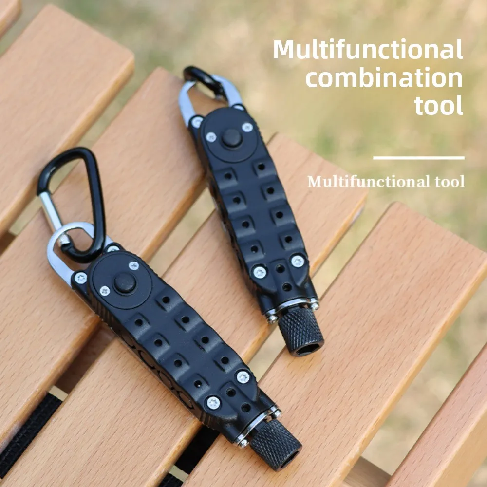 Mini Multi-functional Tool Keychain Portable Magic Screwdriver Bottle Opener for Daily Outdoor Emergency Repair Accessories