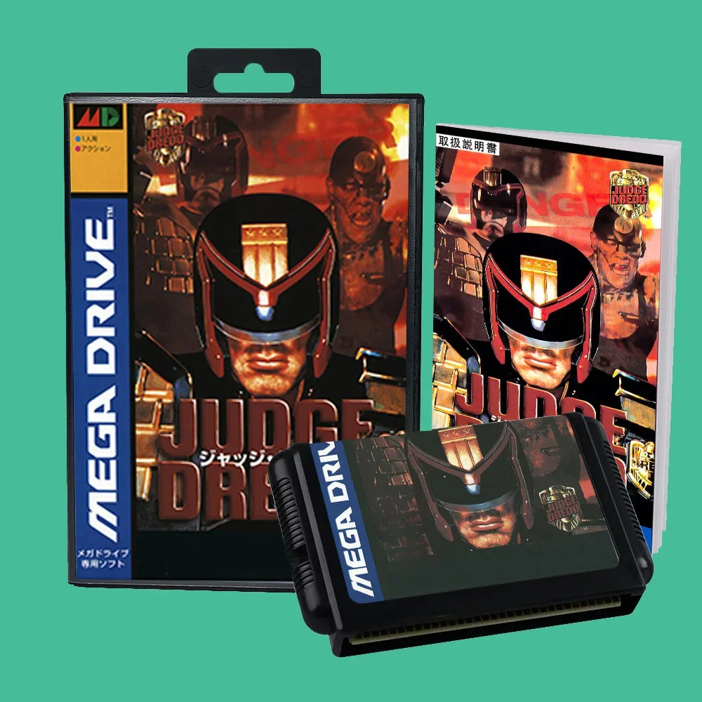 

Игровая карта Judged Dredd для игровых картриджей MD для консолей SEGA Mega Drive Genesis с коробкой и инструкцией, версии EUR, JAP, US
