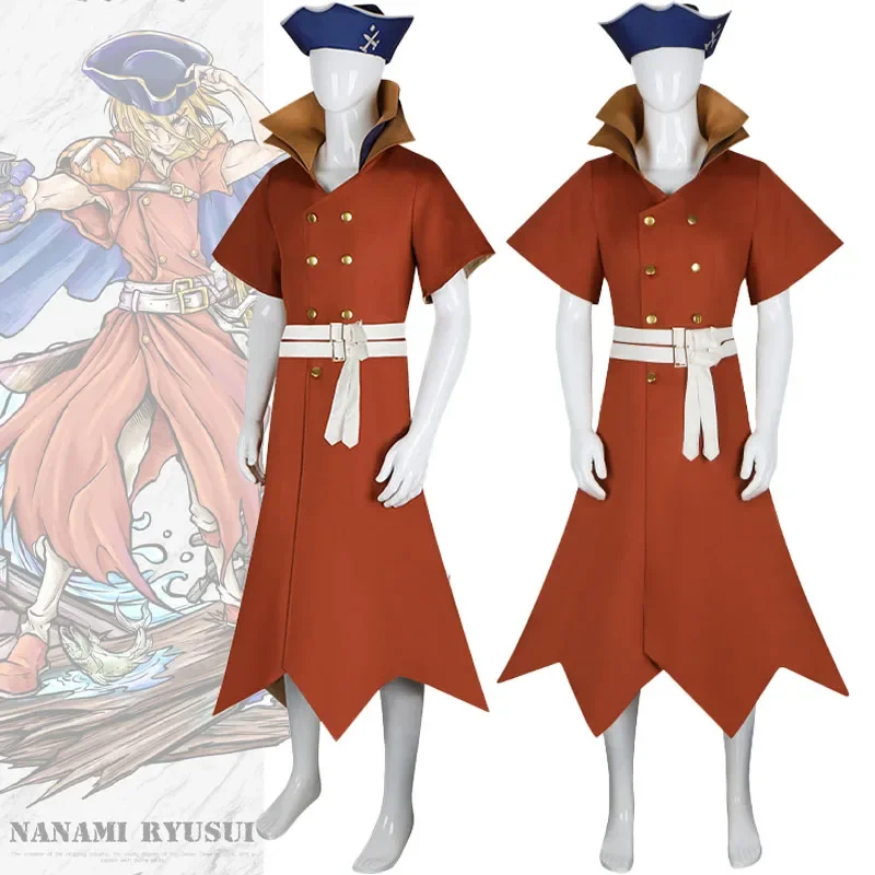 Nanami Ryusui Cosplay Costume Hat Belt Outfits Anime  Dr STONE Cosplay Halloween Carnival Party Role Play Uniform for Men