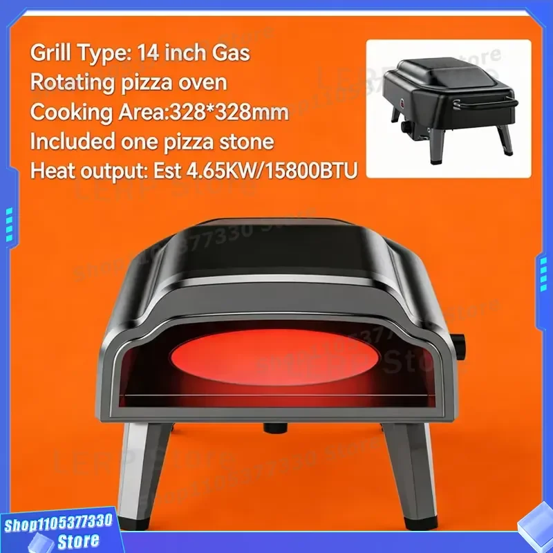 Commercial Gas Pizza Oven Portable Outdoor Cooking Appliance High Temperature Baking Machine for Home Kitchen Use New Style