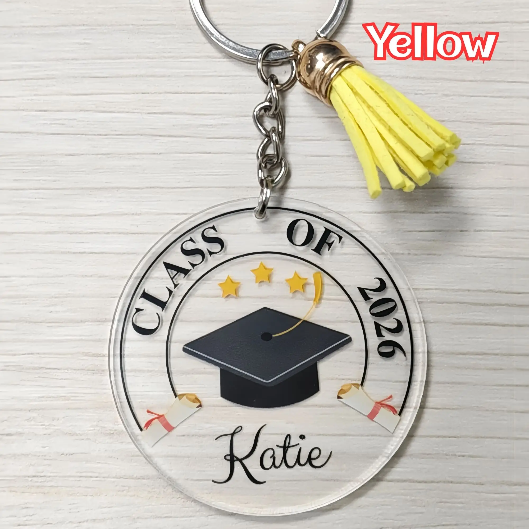 Custom Name Keychain, Graduation Gift