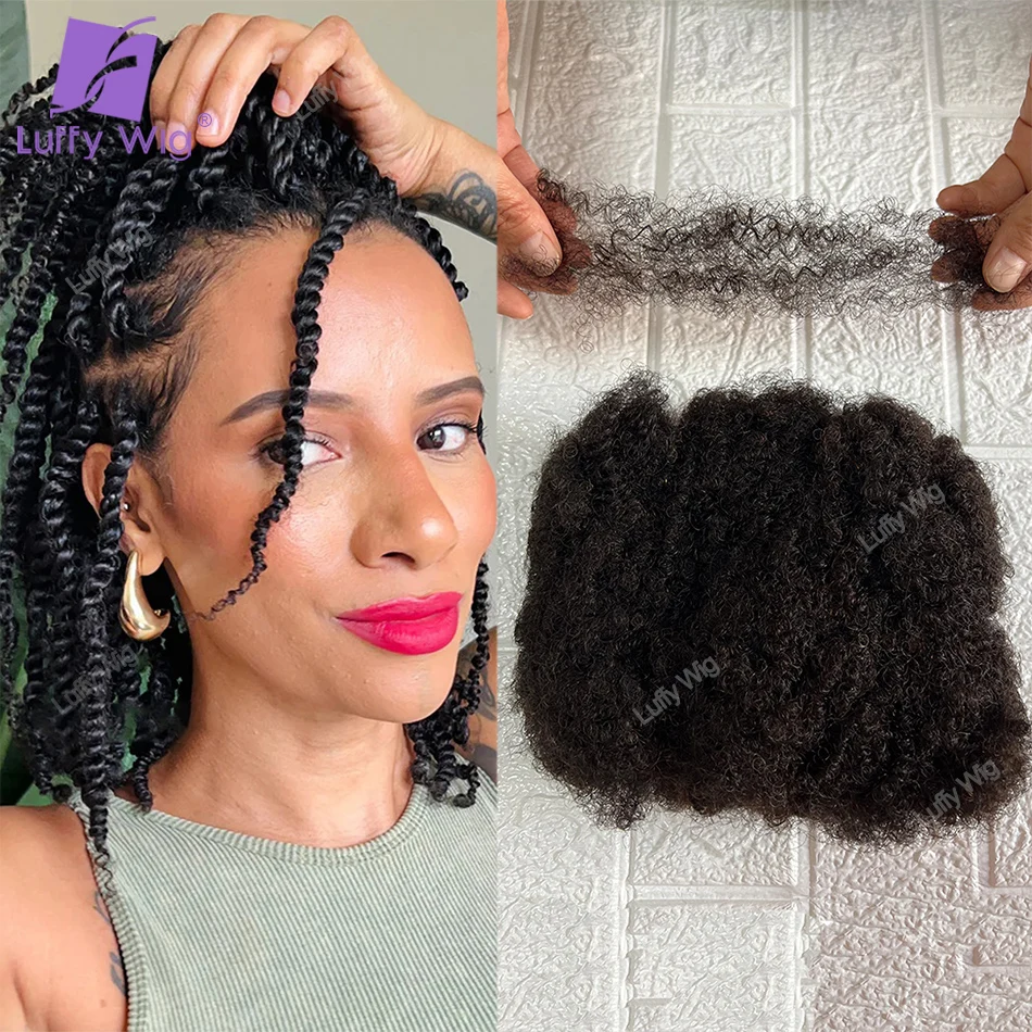 

Массовые человеческие волосы Afro Kinkys для наращивания дредов, ремонт локонов, плетение афро-кудрявых человеческих волос для локонов, 1 упаковка, 50 грамм