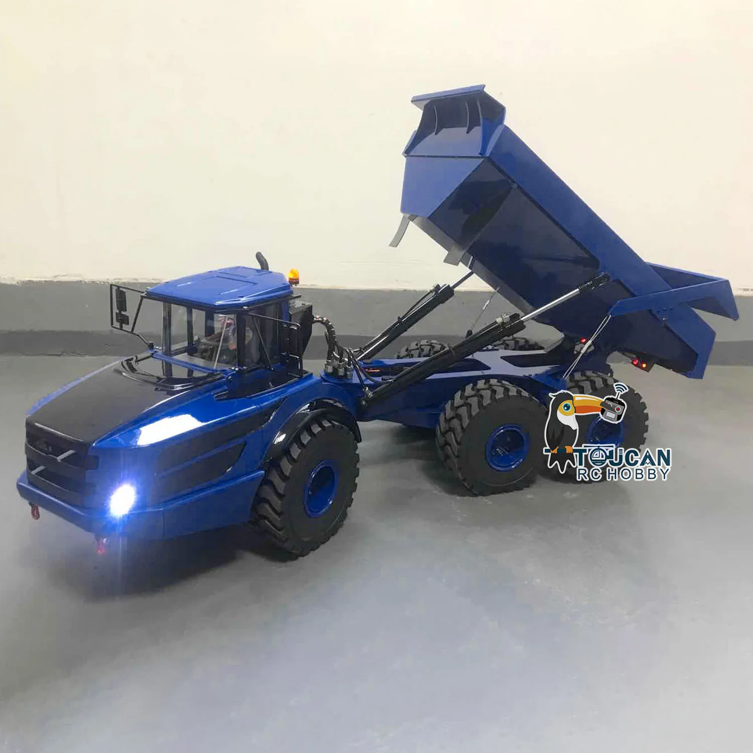 XDRC Toucanhobby Painted Remote Control Dumper RC Hydraulic Articulated Truck 1/14 6X6 Car Model