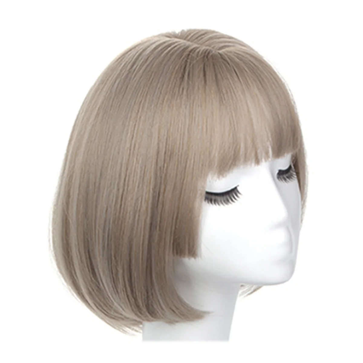 Wig Wig for Women, Natural Looking Short Wig, Straight Wig for Beginner for Daily Korea Versions Gray