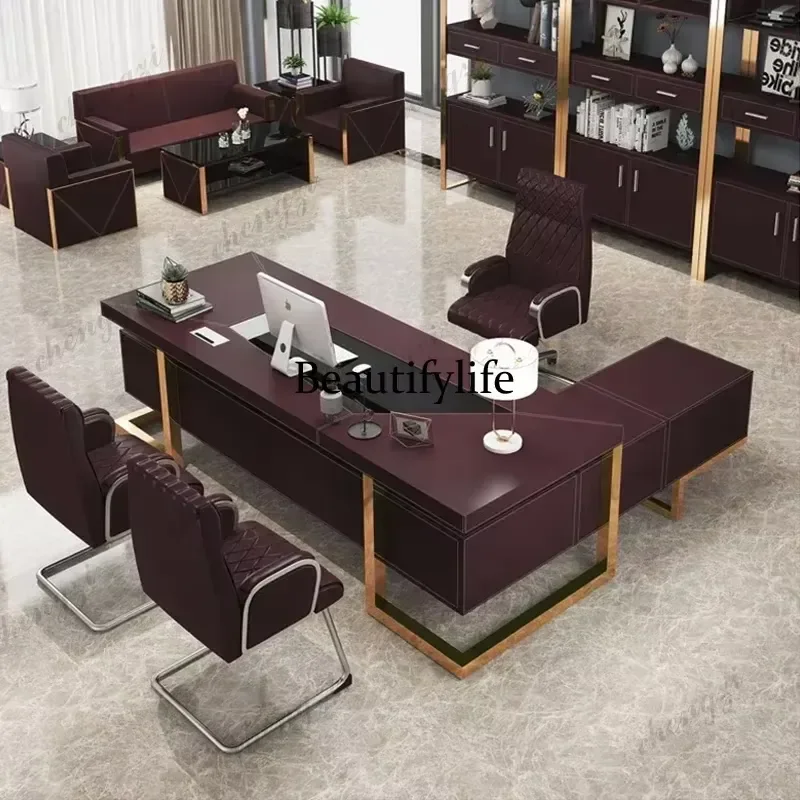 A73 Aesthetic Office Desk Conference Executive Workstation Bedside Computer Table Hotel Furniture for Home Office