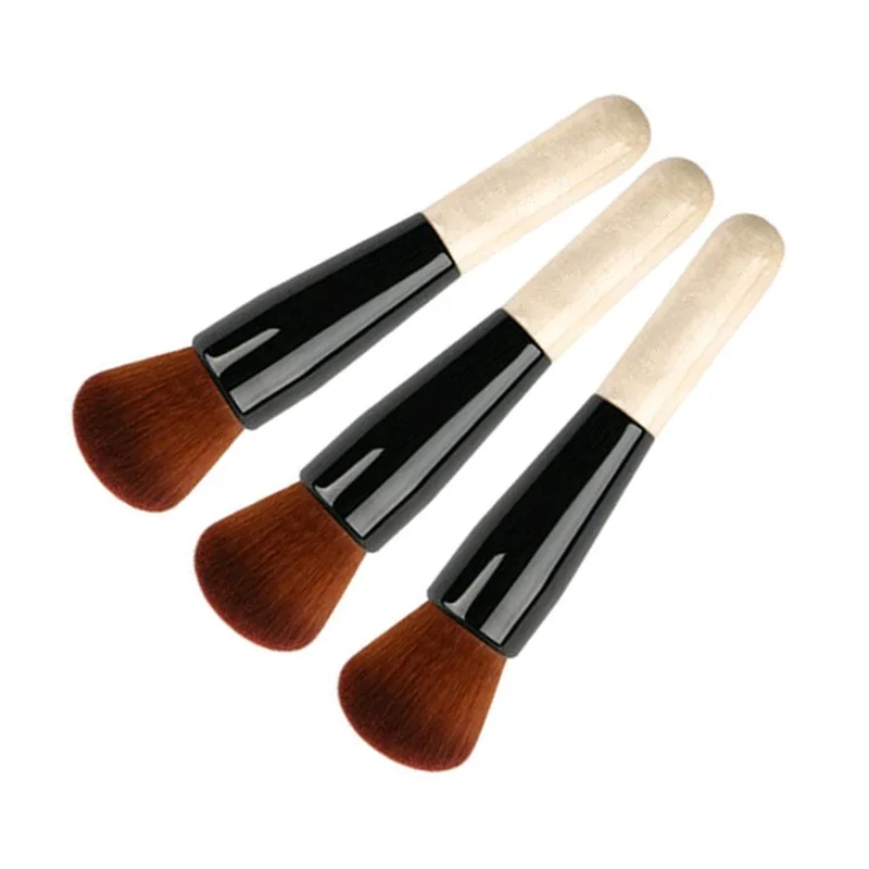 Luxury Champagne Makeup Brushes Flat Top Foundation Brush Large Face Brush Repair Brush Contour Brush for Liquid Cream Powder