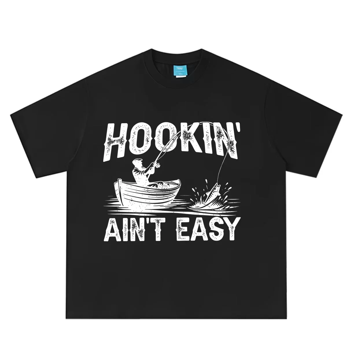 Hooking Aint Easy Funny Fishees Women Fashion Clothing T-shirt Short-sleeved Loose CasuaVintage T-shirts