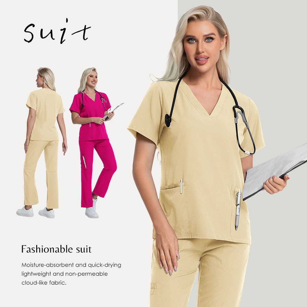 Wielokolorowy strój medyczny męski, kombinezon chirurgiczny, zestaw medyczny, uniform dla lekarza, uniform dla pielęgniarki stomatologicznej, uniform dla pielęgniarki w szpitalu dla zwierząt, uniform dla pielęgniarki w salonie kosmetycznym, hurtownia.