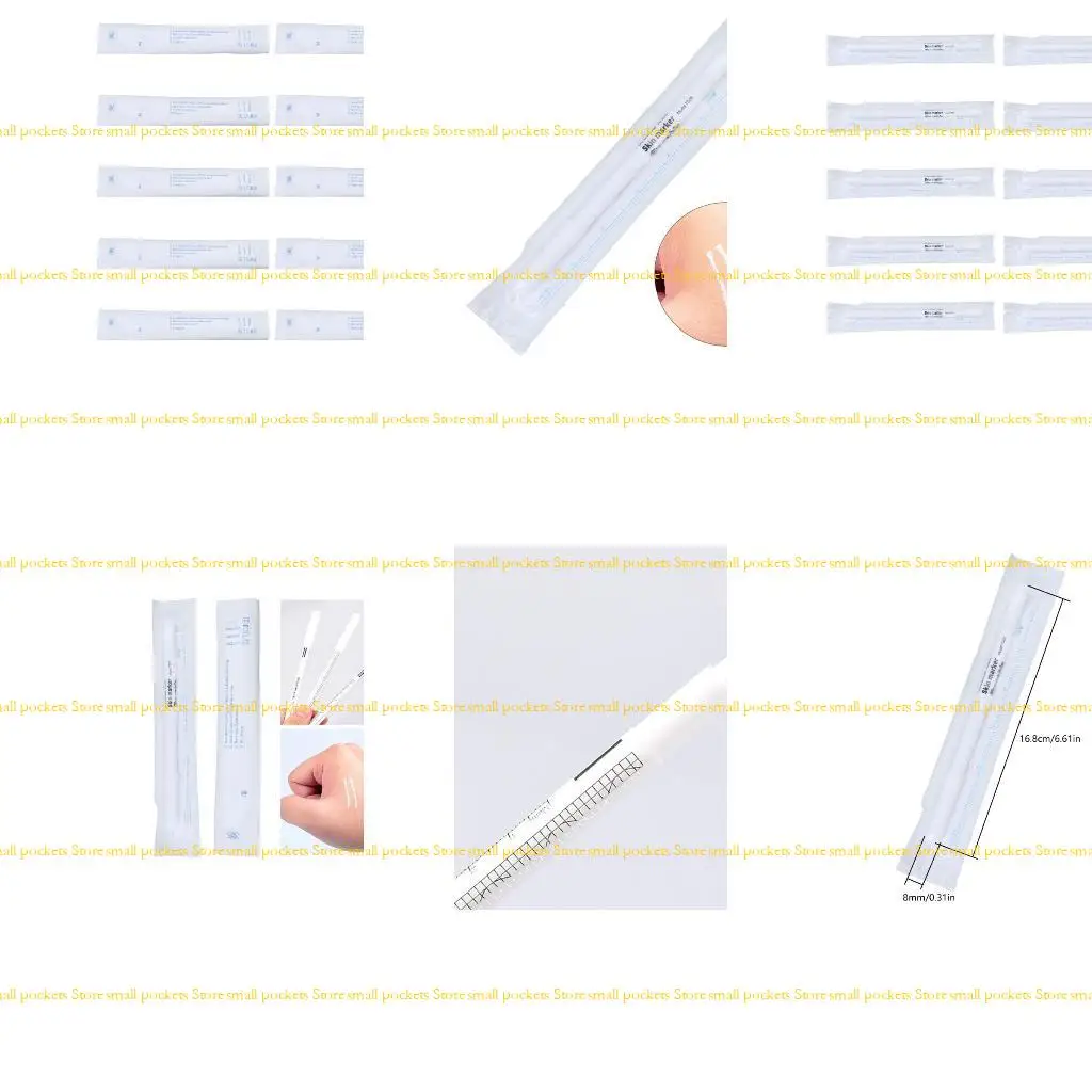 

R1WD 10x Surgical Skin Marker White Skin Marker Positioning Pen for Beauty Salons