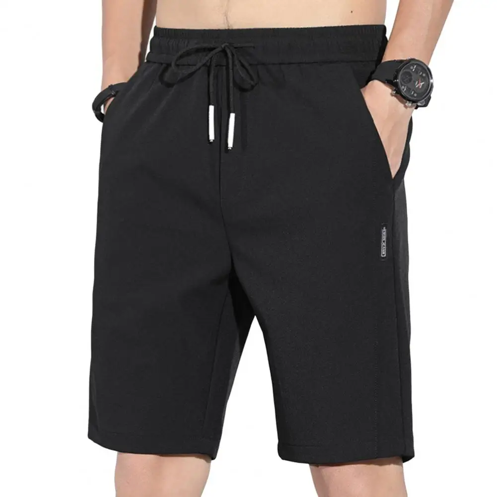 Stylish Men Summer Shorts Deep Crotch Men Shorts Solid Color Lightweight Men Summer Shorts  Sports