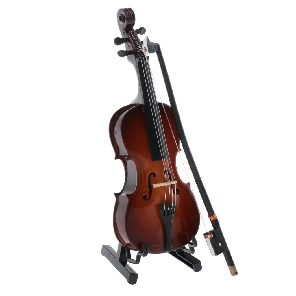 

Wooden Miniature Musical Instrument W/ Stand /12 Dollhouse Toys