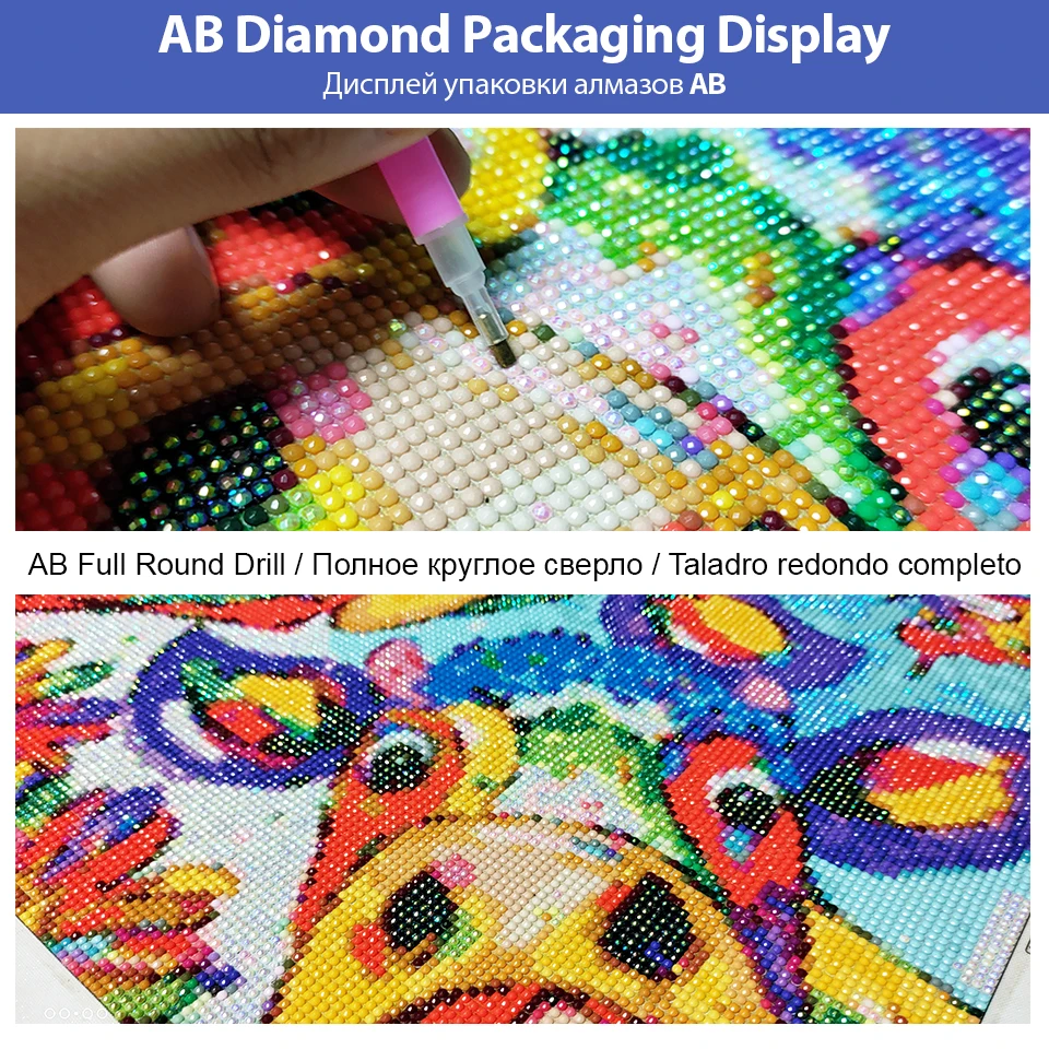 AB Drills Diamond Painting With Stones Religion Mosaic Display Icons Rhinestones Pictures Mosaic Wall Stickers Art Kit