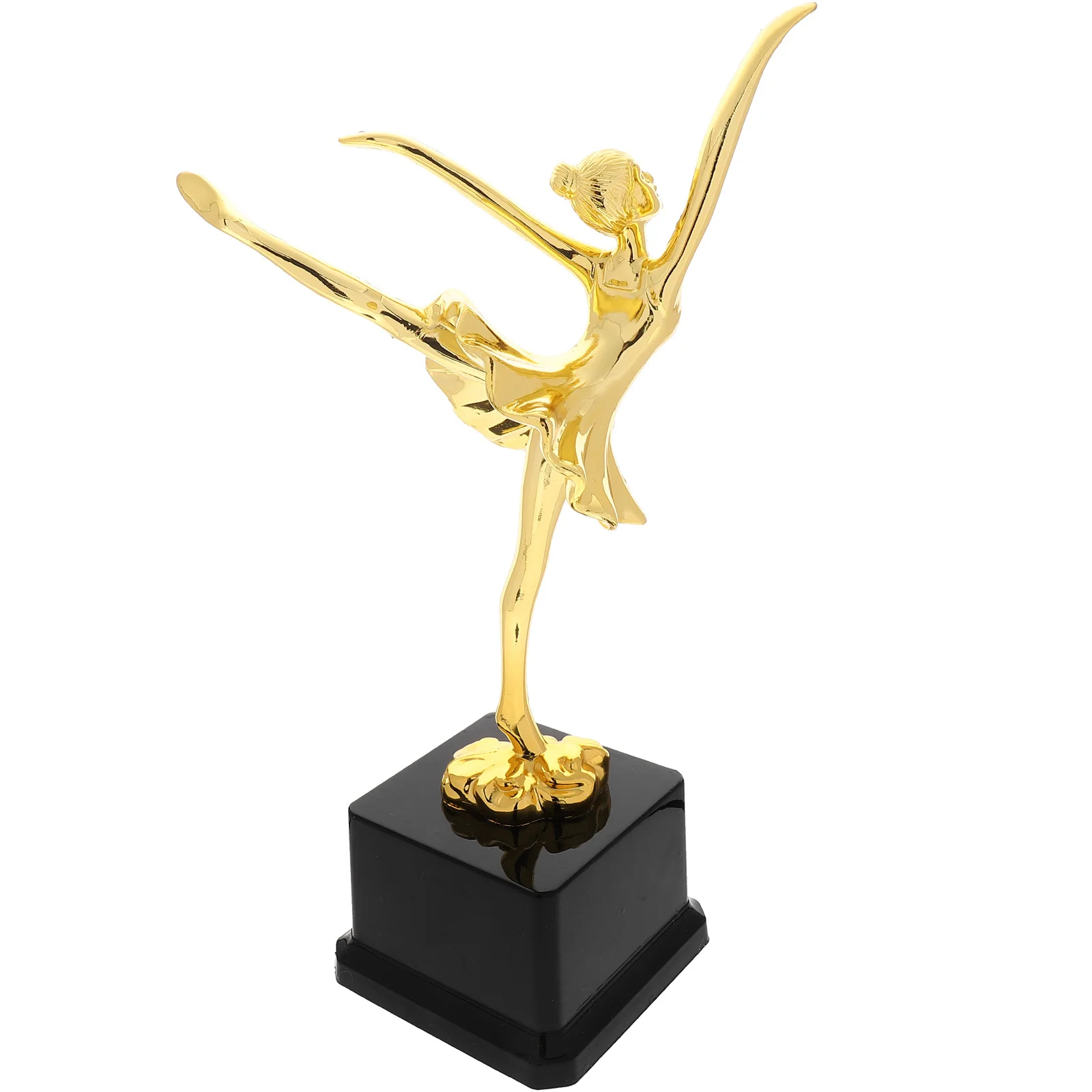 

Exquisite Dance Trophy Colored Ballet Design Stable Base Award Ornament for Talent Show Graduation Celebration Trophy Decoration