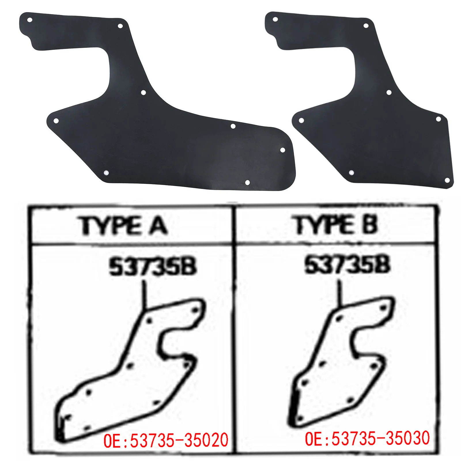 5pc For Toyota 4Runner N180 3rd gen Hilux Surf SW4 1996-2002 Rubber Splash Shields Inner Fender Liner Apron Seals Guards & Clips